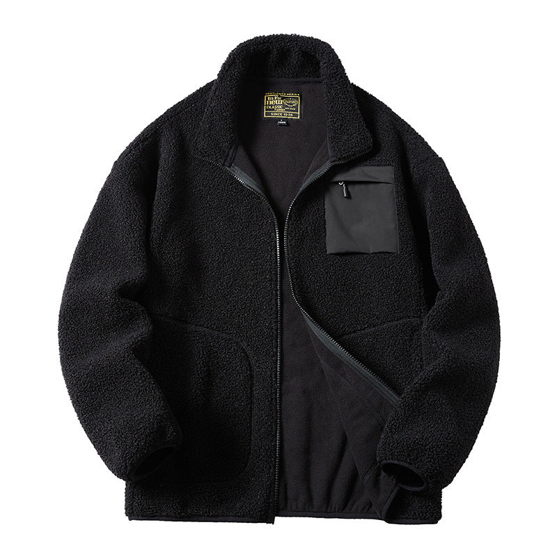 Men's Premium Plus Size Velvet Denim Casual Fur Jacket - LAKD London