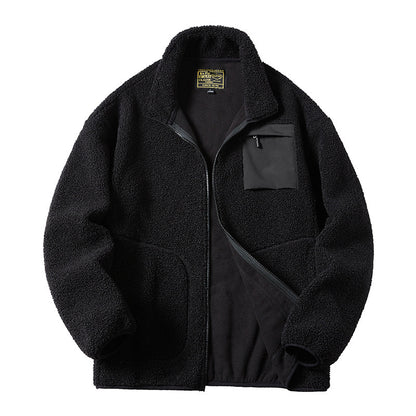 Men's Premium Plus Size Velvet Denim Casual Fur Jacket - LAKD London