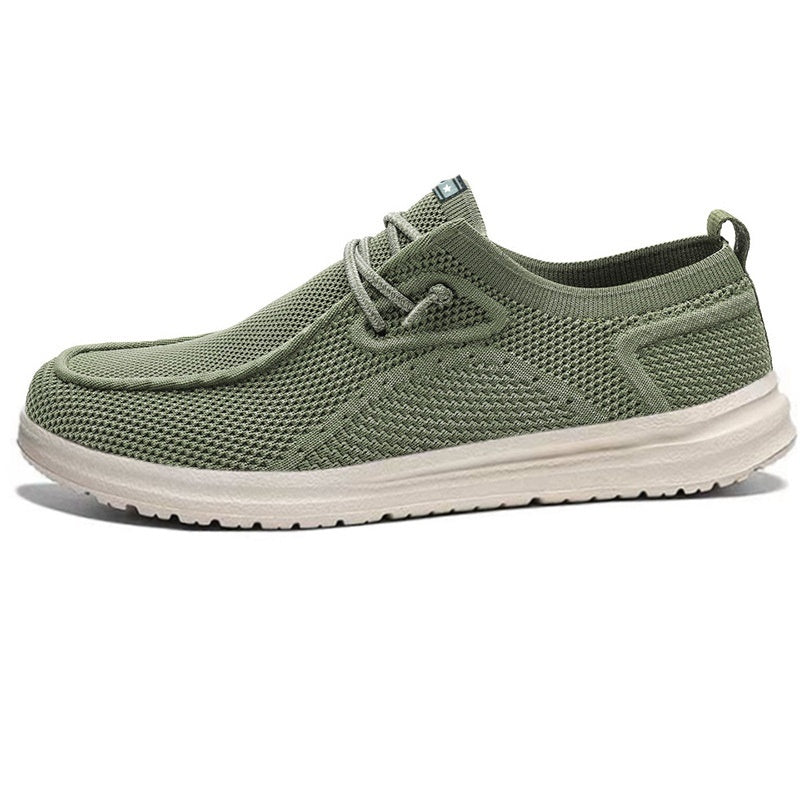 Men's Casual Canvas Mesh Sneakers Lightweight Flat Trainers - LAKD London