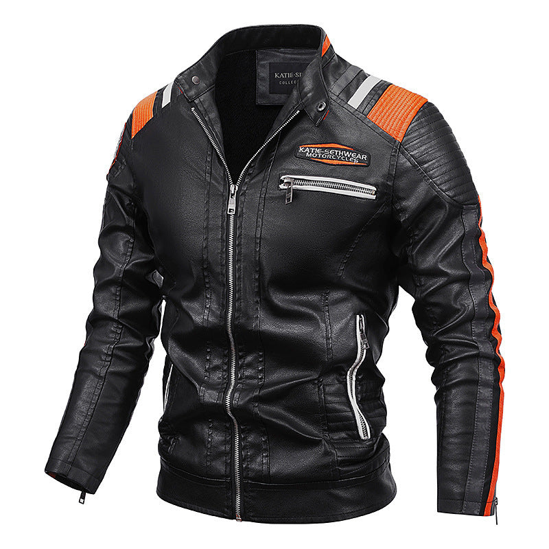 Men's Luxury Quality Motorcycle Leather Jacket Slim Fit Zipper - LAKD London