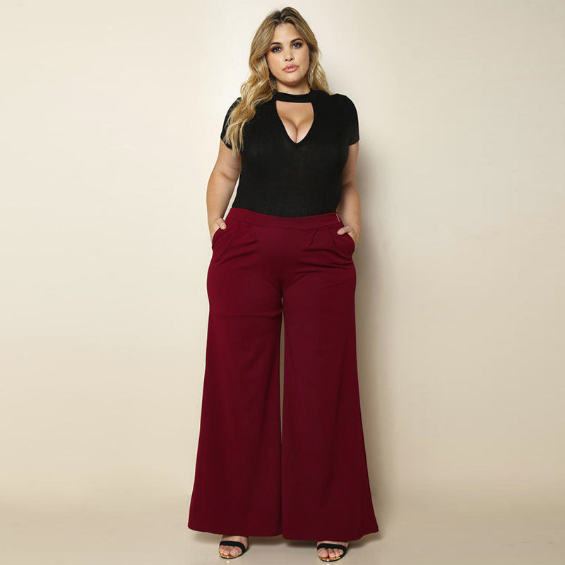 Women's Premium Knitted Wide Leg Pants Soft Stretch Fit - LAKD London