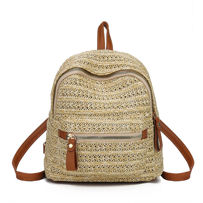 Women's Woven Straw Backpack Lightweight Elegant Summer Travel Bag - LAKD London