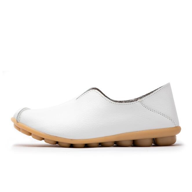 Women's Genuine Leather Flats With Durable Rubber Sole - LAKD London