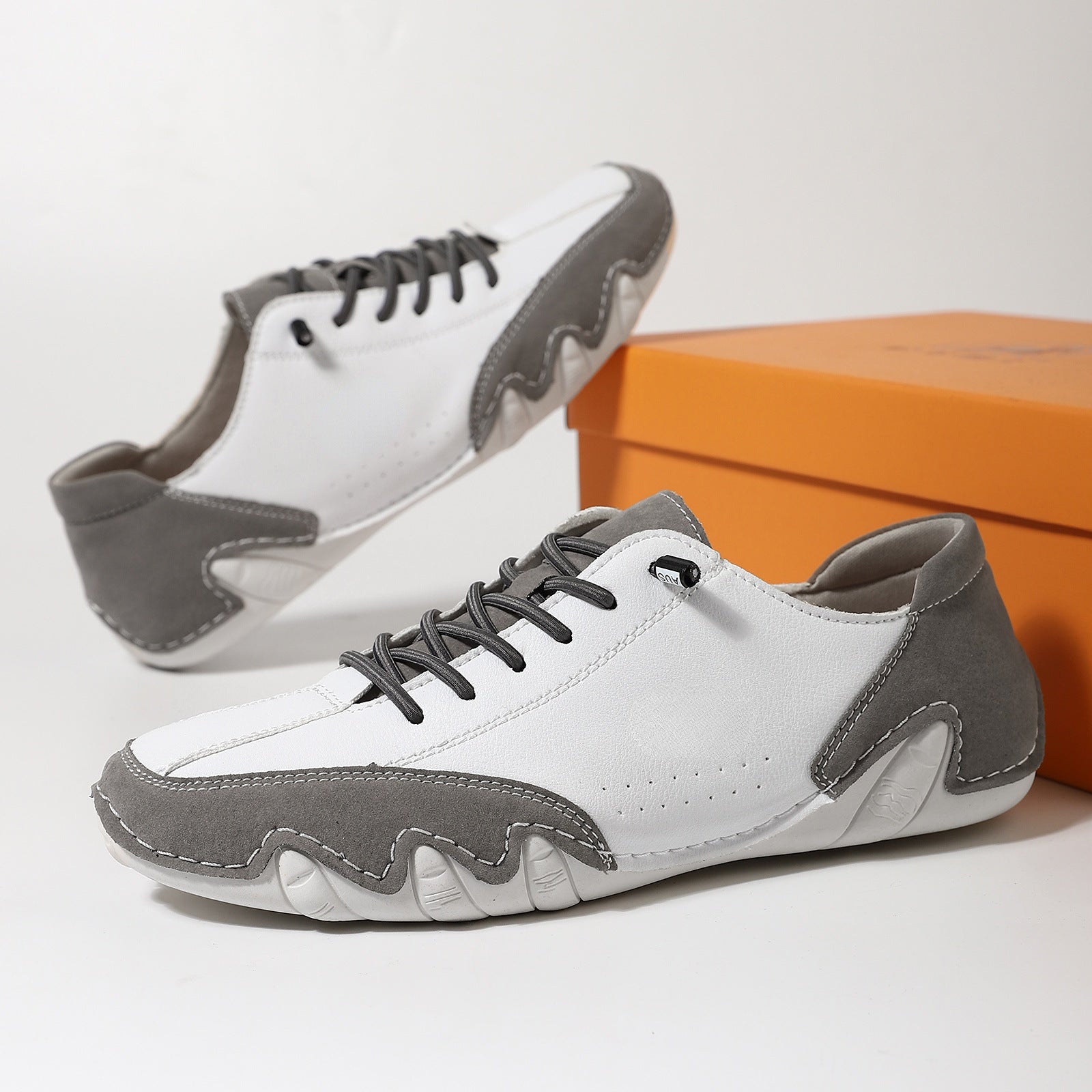 Men's Casual Martin Style Colourblock Elastic Band Shoes - LAKD London