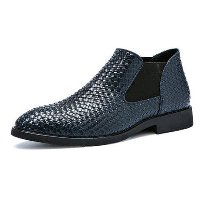 Men's Luxury Plaid Sequin Chelsea Low Top Winter Boots - LAKD London