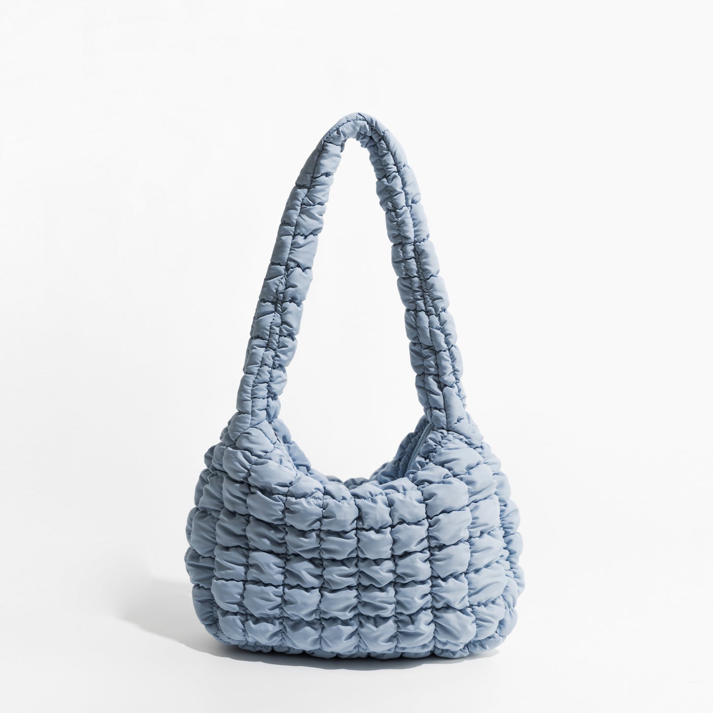 Women's Quilted Padded Feather Down Shoulder Hobo Bag - LAKD London