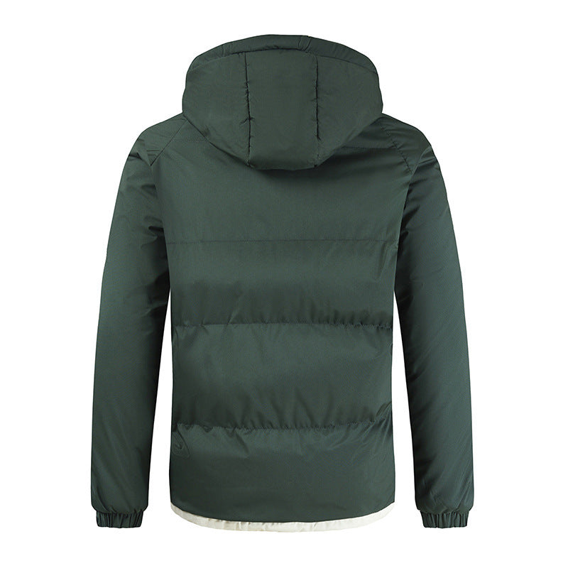 Men's Thickened Cotton Puffer Jacket Warm Winter Padded Down Coat