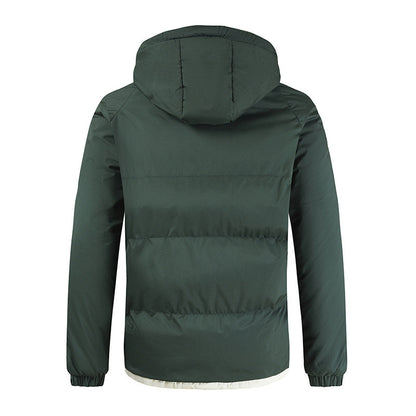 Men's Thickened Cotton Puffer Jacket Warm Winter Padded Down Coat