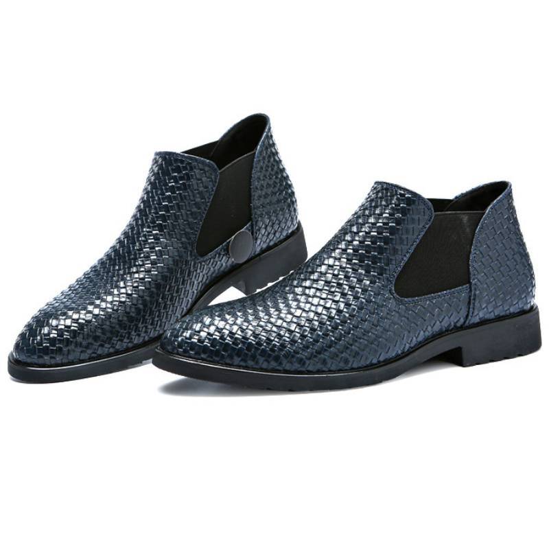 Men's Luxury Plaid Sequin Chelsea Low Top Winter Boots - LAKD London