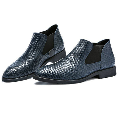 Men's Luxury Plaid Sequin Chelsea Low Top Winter Boots - LAKD London