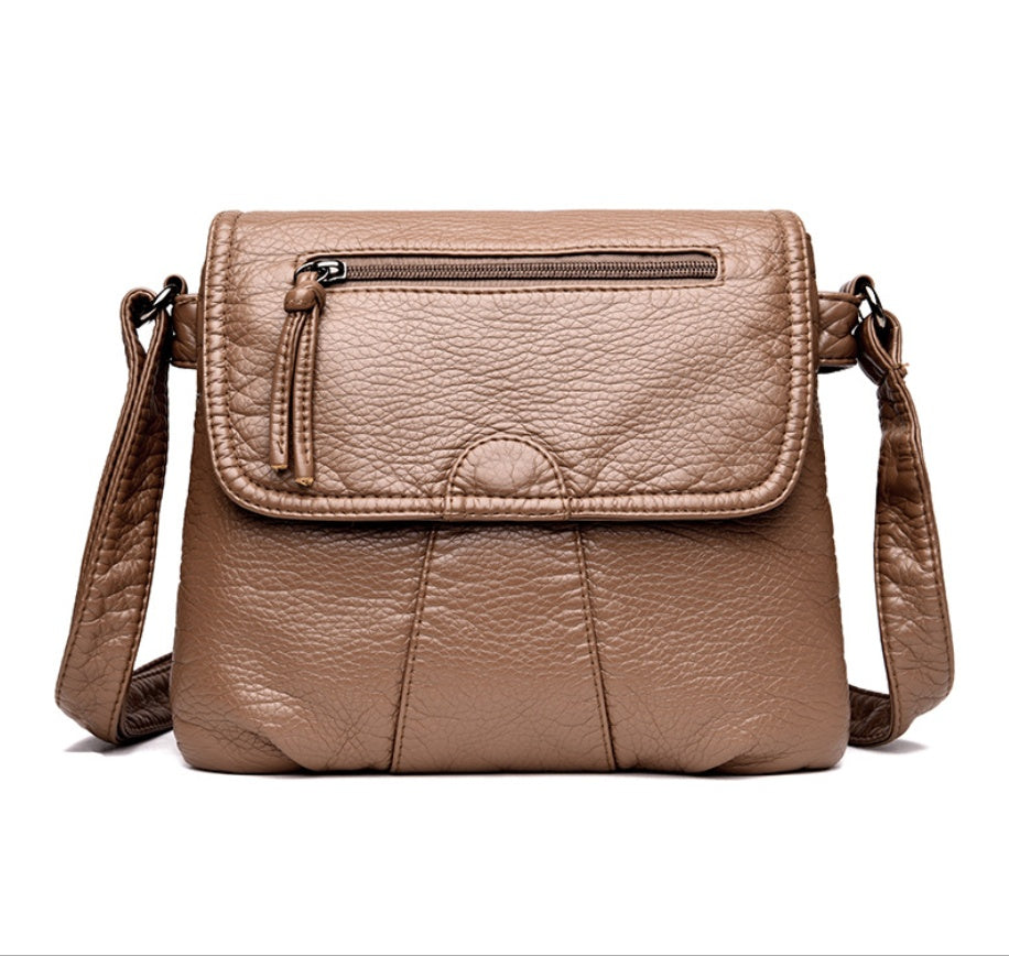 Women's Luxury Designer Leather Crossbody Messenger Shoulder Bag - LAKD London