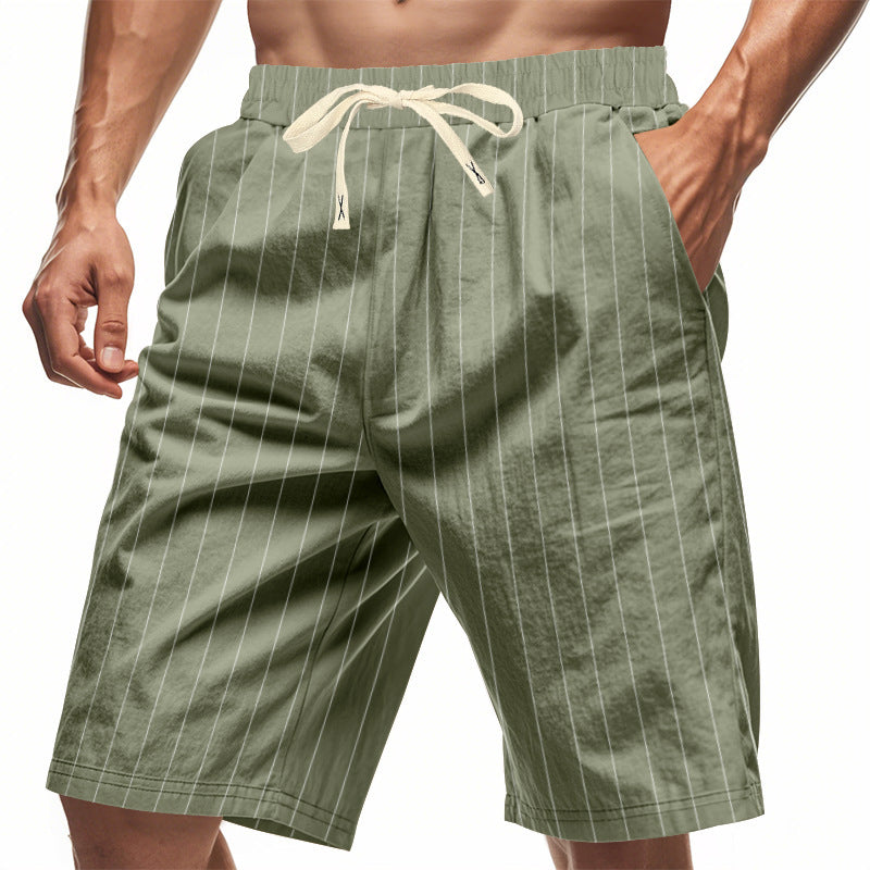 Men's Relaxed Fit Linen Beach Shorts Breathable Minimalist Summer Style