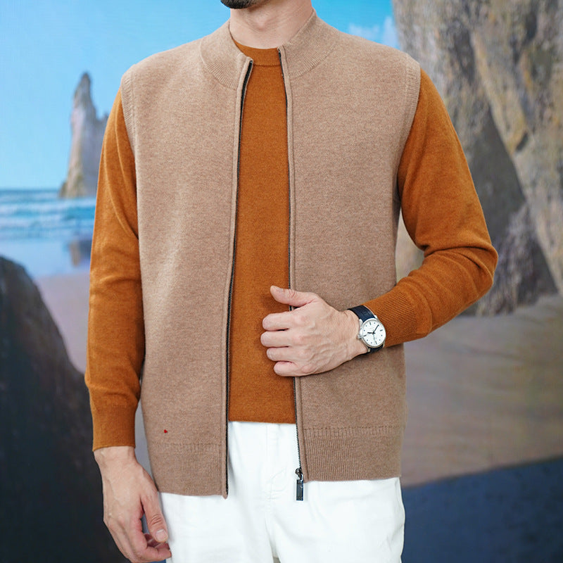 Men's Elegant Casual Knitted Cardigan Vest Warm Loose Fit Style