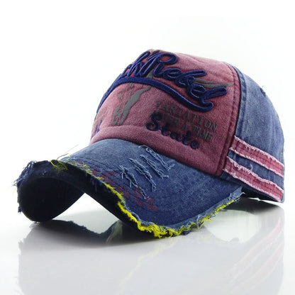 Unisex Retro Denim Baseball Cap Adjustable Casual Street Style Everyday