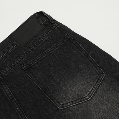 Men's Casual Straight Cut Wide Leg Denim Trousers Everyday Style