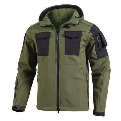Men's Soft Shell Fleece Lined Waterproof Windproof Outdoor Jacket