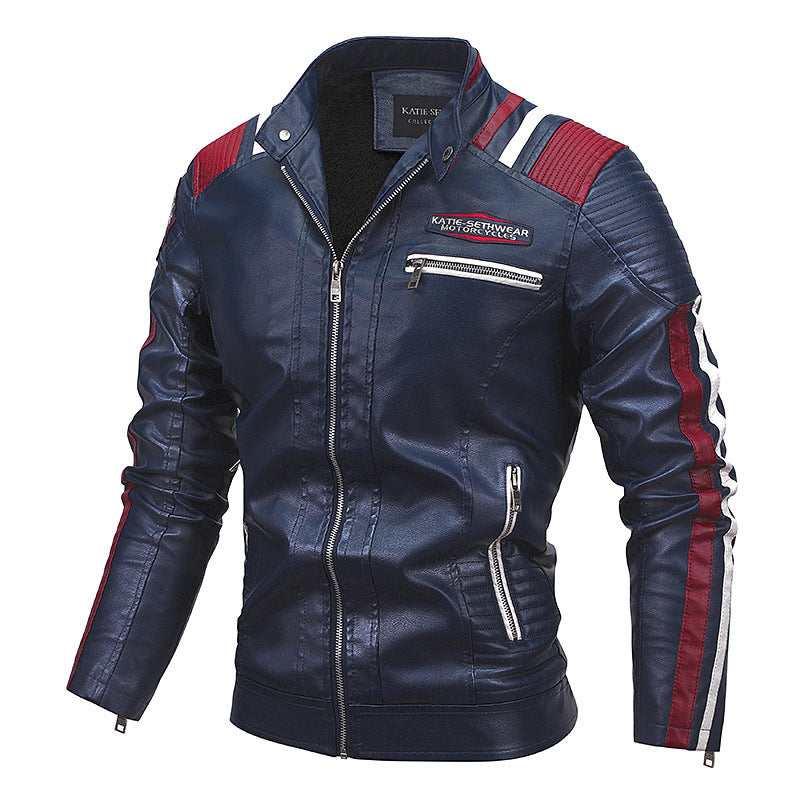 Men's Luxury Quality Motorcycle Leather Jacket Slim Fit Zipper - LAKD London