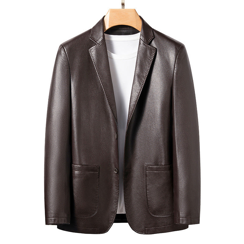 Men's Premium Quality Business Casual Leather Slim Fit Coat - LAKD London