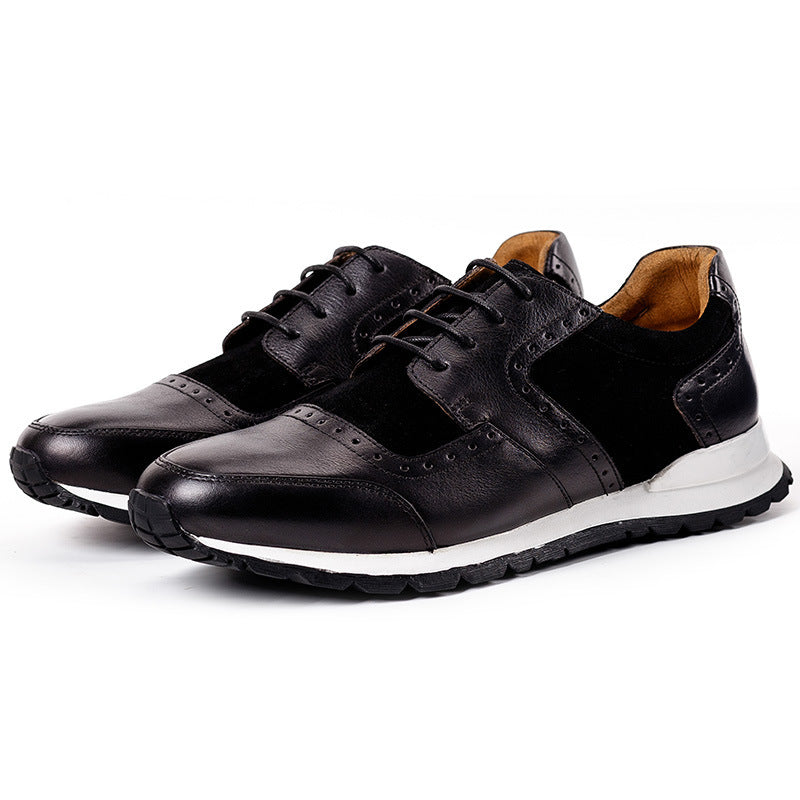 Men's Handmade Breathable Low Top Leather Sports Casual Shoes - LAKD London