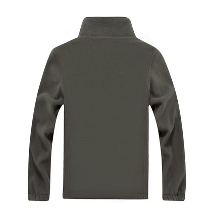 Men's Warm Fleece Cardigan Jacket Formal Coat With Fur Lining