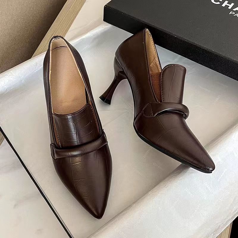 Women's Soft Leather Pointed Stiletto Comfortable For Summer Heels