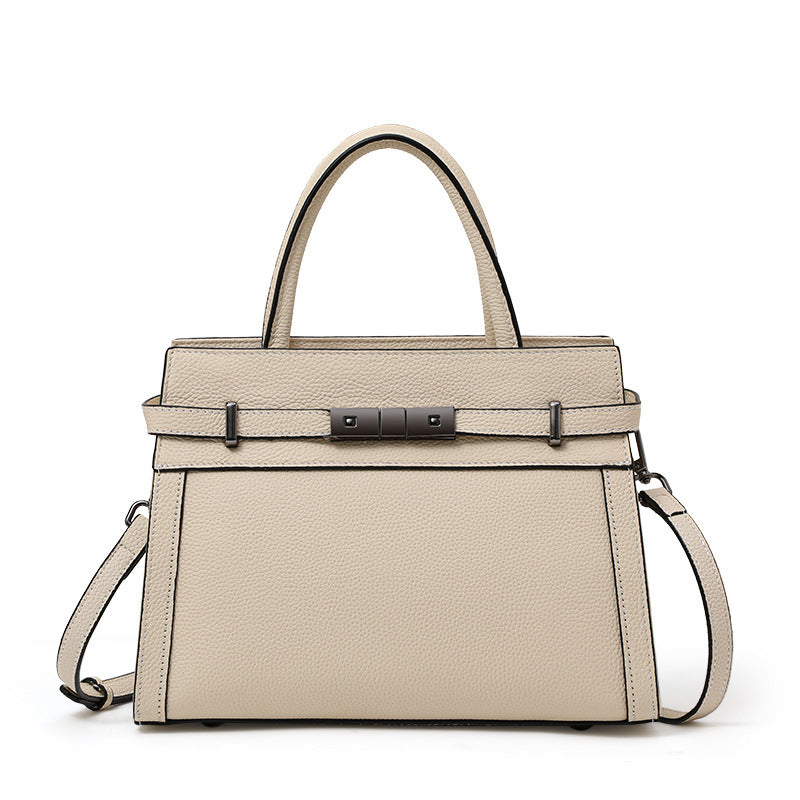 Women's Genuine Leather Luxury Clamshell Crossbody Shoulder Handbag