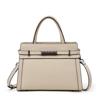 Women's Genuine Leather Luxury Clamshell Crossbody Shoulder Handbag