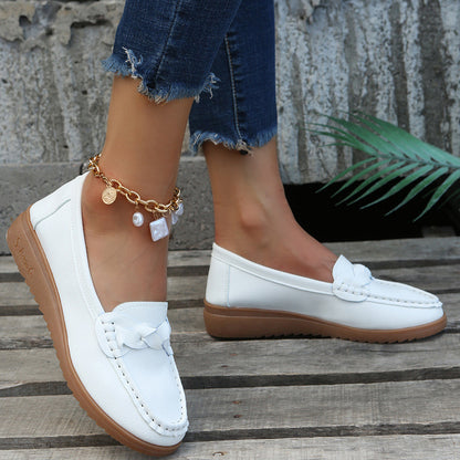Women's Casual Weave Design Soft Flat Spring Summer Shoes