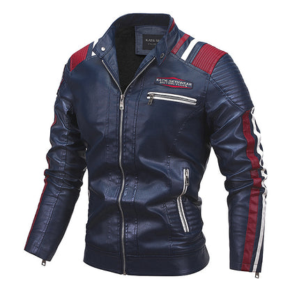 Men's Luxury Quality Motorcycle Leather Jacket Slim Fit Zipper - LAKD London