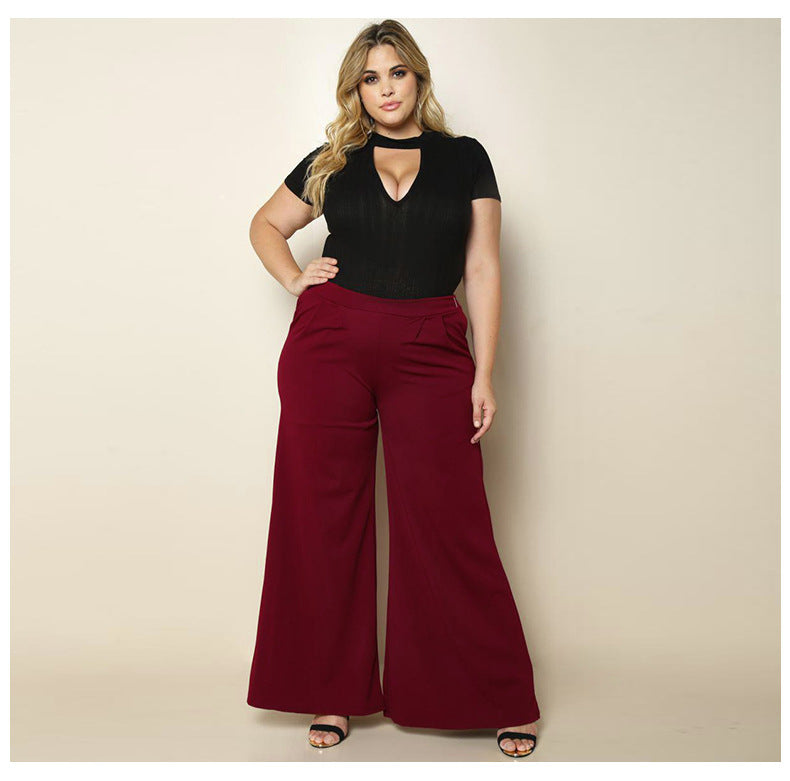 Women's Premium Knitted Wide Leg Pants Soft Stretch Fit - LAKD London