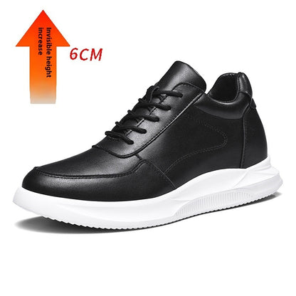 Men's Invisible Height Increasing Leather Casual Shoes Breathable Smart Style - LAKD London