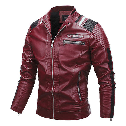 Men's Luxury Quality Motorcycle Leather Jacket Slim Fit Zipper - LAKD London