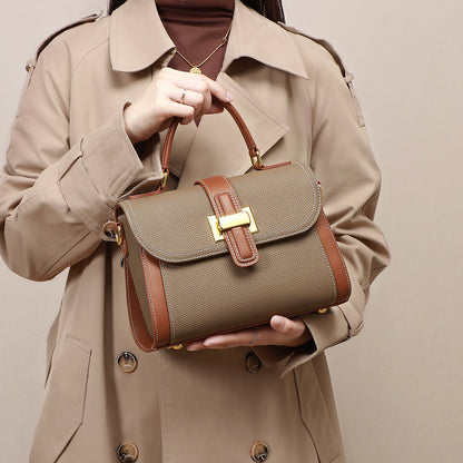 Women's Luxury Genuine Leather One Shoulder Textured Designer Handbag