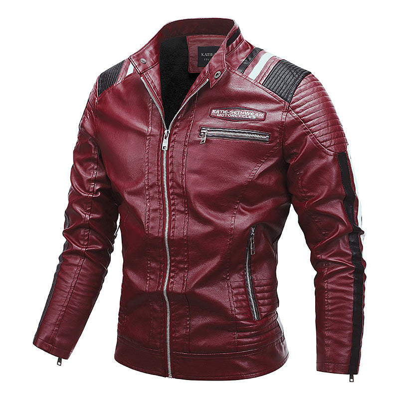 Men's Luxury Quality Motorcycle Leather Jacket Slim Fit Zipper - LAKD London