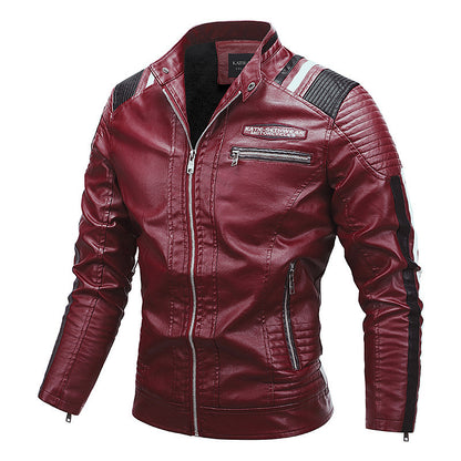 Men's Luxury Quality Motorcycle Leather Jacket Slim Fit Zipper - LAKD London