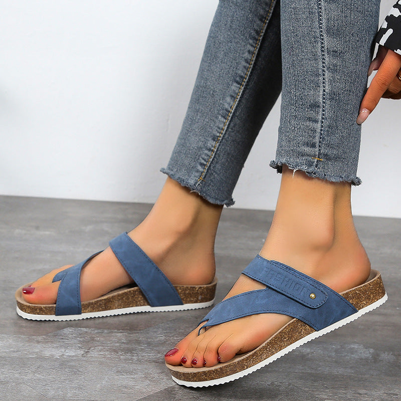 Women's Outdoor Daily Flat Flip Flop Sandals Casual Beach Slippers - LAKD London