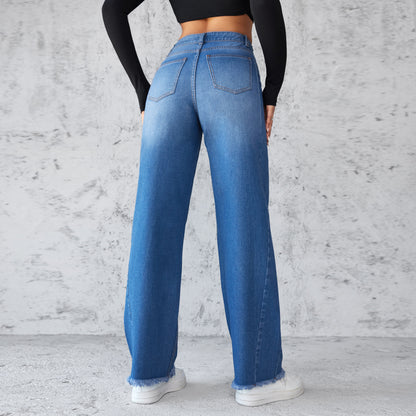 Women’s Boyfriend Jeans Wide-Leg Denim for Effortless Casual Style