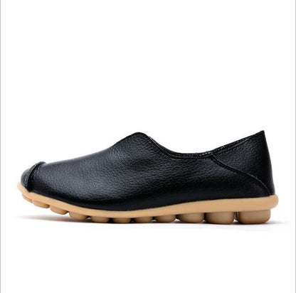 Women's Genuine Leather Flats With Durable Rubber Sole - LAKD London