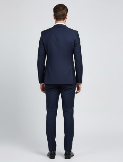 Men's Spring Slim Fit Two Piece Tailored Formal Suit Set