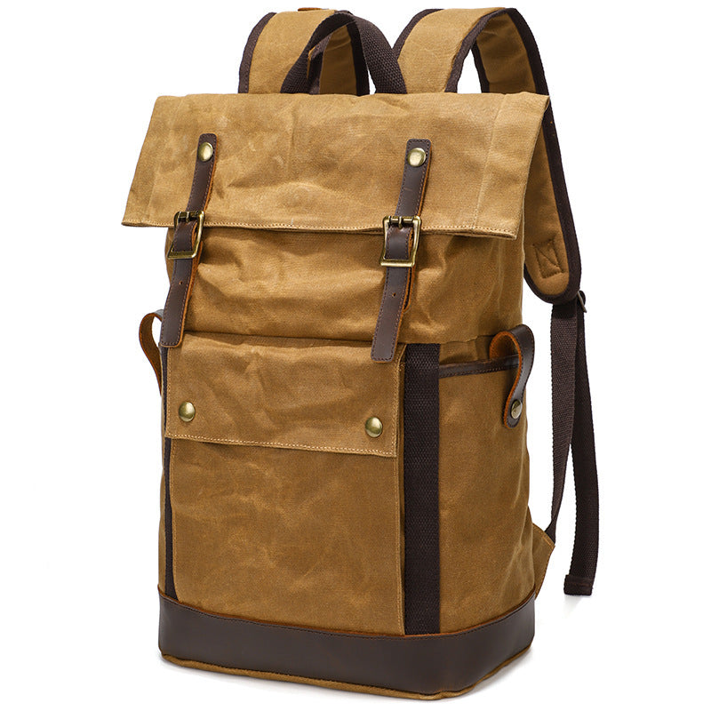 Men's Multifunctional Waterproof Leather Backpack Outdoor Travel Large Capacity - LAKD London