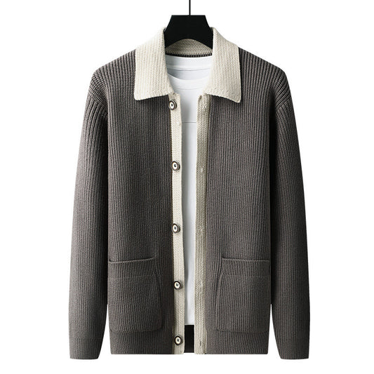 Men's Woven Sweater Coat for Timeless Comfort and Classic Old Money Style