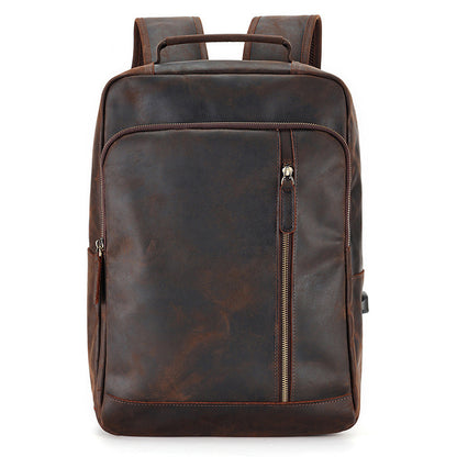 Men's Vintage Horse Leather Backpack Large Capacity Travel - LAKD London