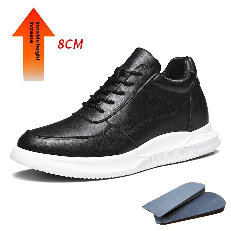 Men's Invisible Height Increasing Leather Casual Shoes Breathable Smart Style - LAKD London