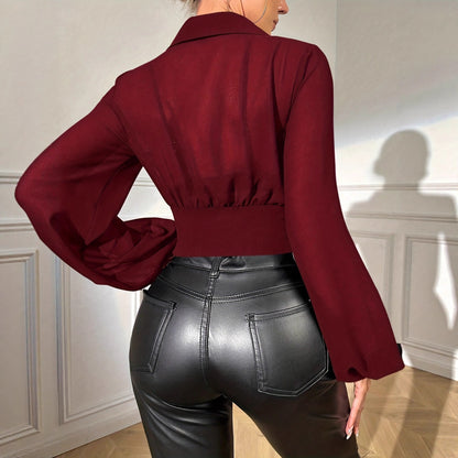 Women's Slim Waist Casual Shirt Elegant Comfortable Everyday Style Wear