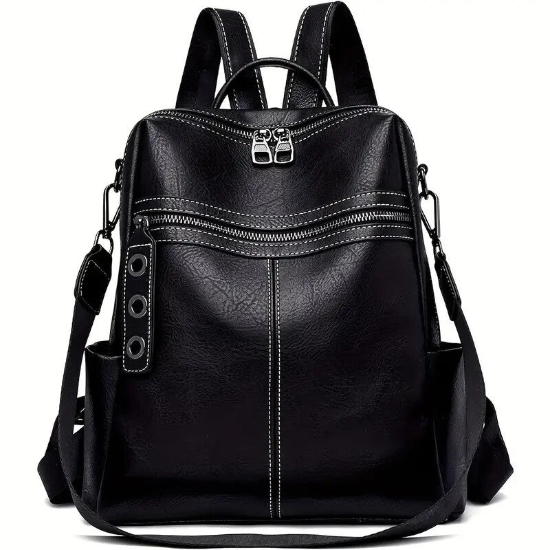 Women's Faux Leather Convertible Shoulder Handbag Versatile Everyday Purse Stylish - LAKD London