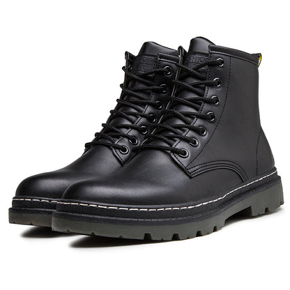 Men's Biker Martin Style Lace Up Combat Ankle Boots Casual