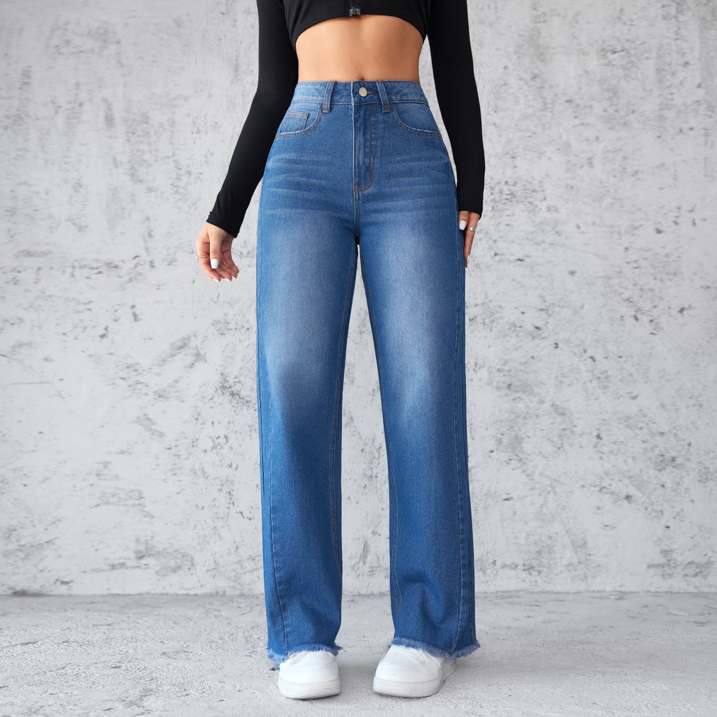 Women’s Boyfriend Jeans Wide-Leg Denim for Effortless Casual Style