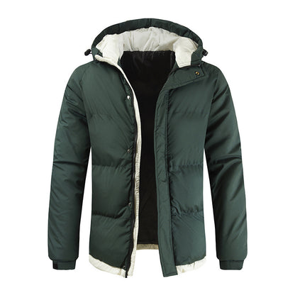 Men's Thickened Cotton Puffer Jacket Warm Winter Padded Down Coat