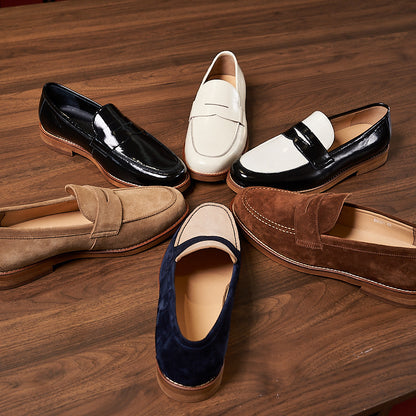 Men’s Handmade Retro Leather Loafers for Timeless Everyday Style
