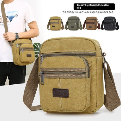 Men's Retro Canvas Messenger Shoulder Bag Casual Everyday Crossbody - LAKD London